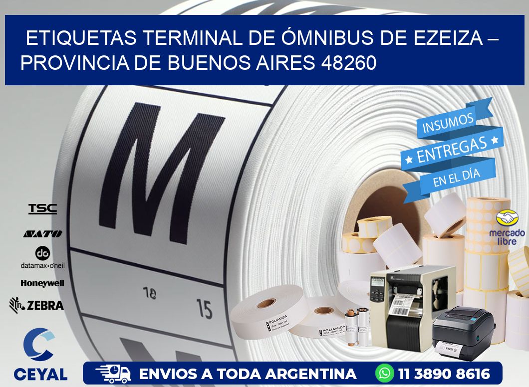 ETIQUETAS TERMINAL DE ÓMNIBUS DE EZEIZA – PROVINCIA DE BUENOS AIRES 48260