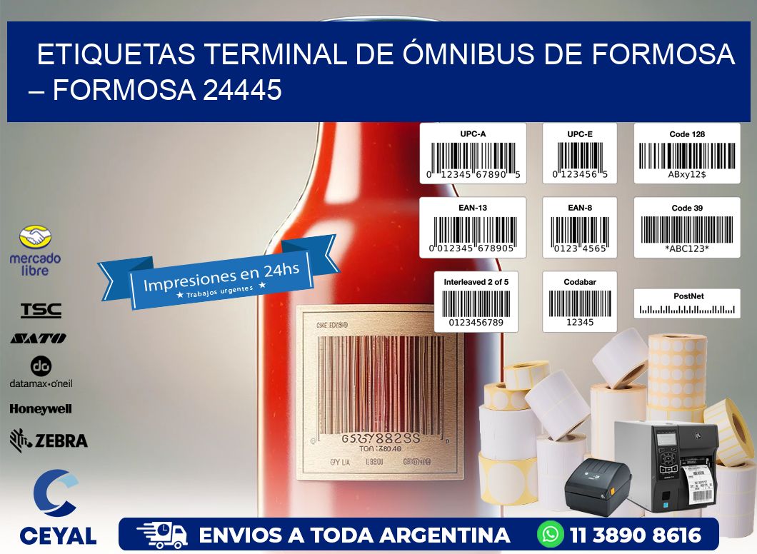 ETIQUETAS TERMINAL DE ÓMNIBUS DE FORMOSA – FORMOSA 24445
