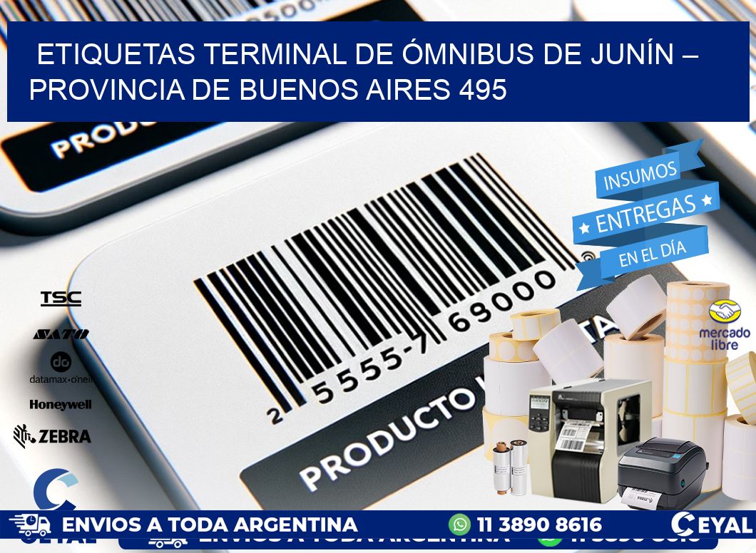 ETIQUETAS TERMINAL DE ÓMNIBUS DE JUNÍN – PROVINCIA DE BUENOS AIRES 495