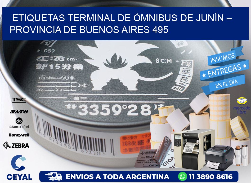 ETIQUETAS TERMINAL DE ÓMNIBUS DE JUNÍN – PROVINCIA DE BUENOS AIRES 495