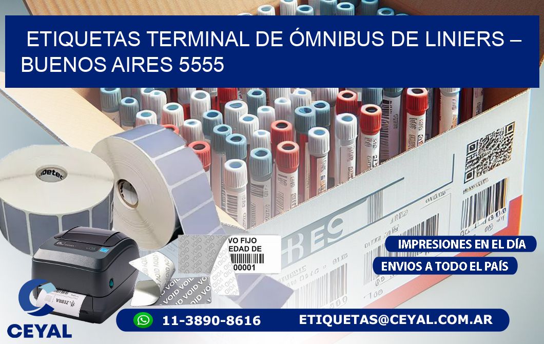 ETIQUETAS TERMINAL DE ÓMNIBUS DE LINIERS – BUENOS AIRES 5555