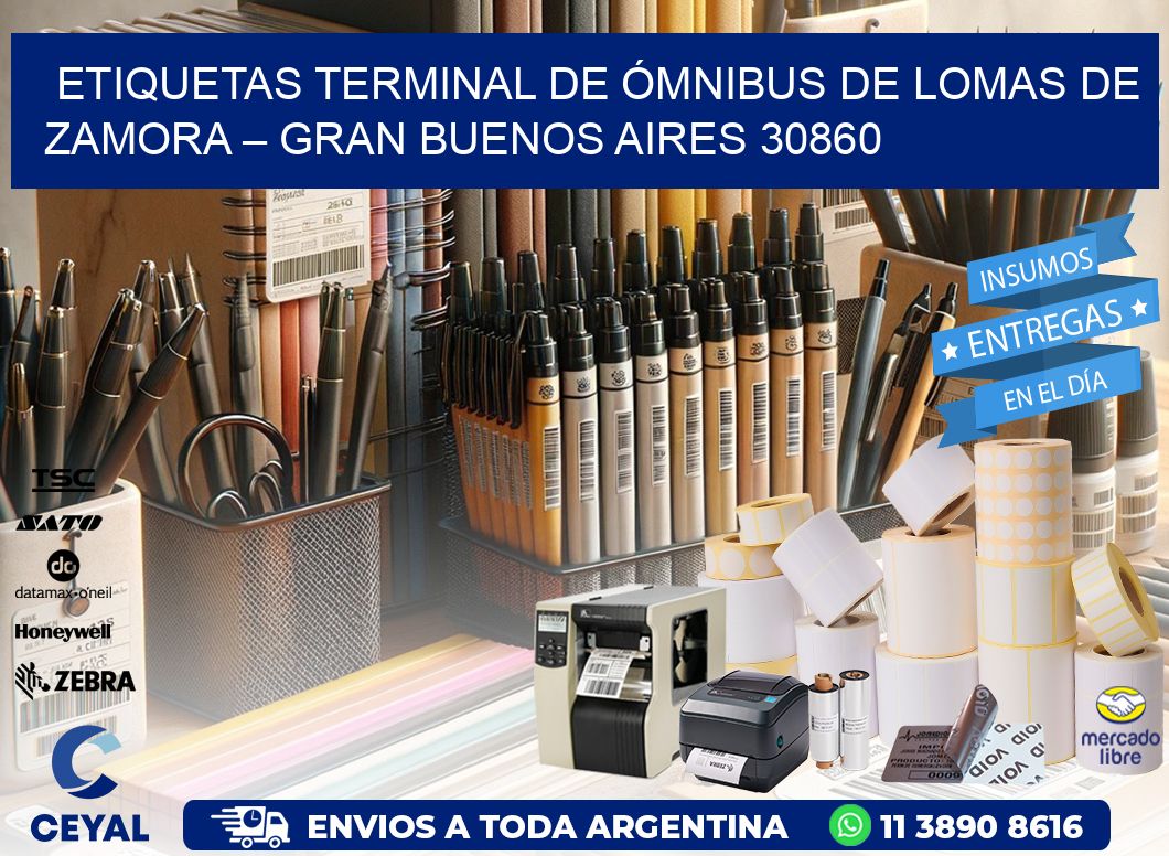 ETIQUETAS TERMINAL DE ÓMNIBUS DE LOMAS DE ZAMORA – GRAN BUENOS AIRES 30860