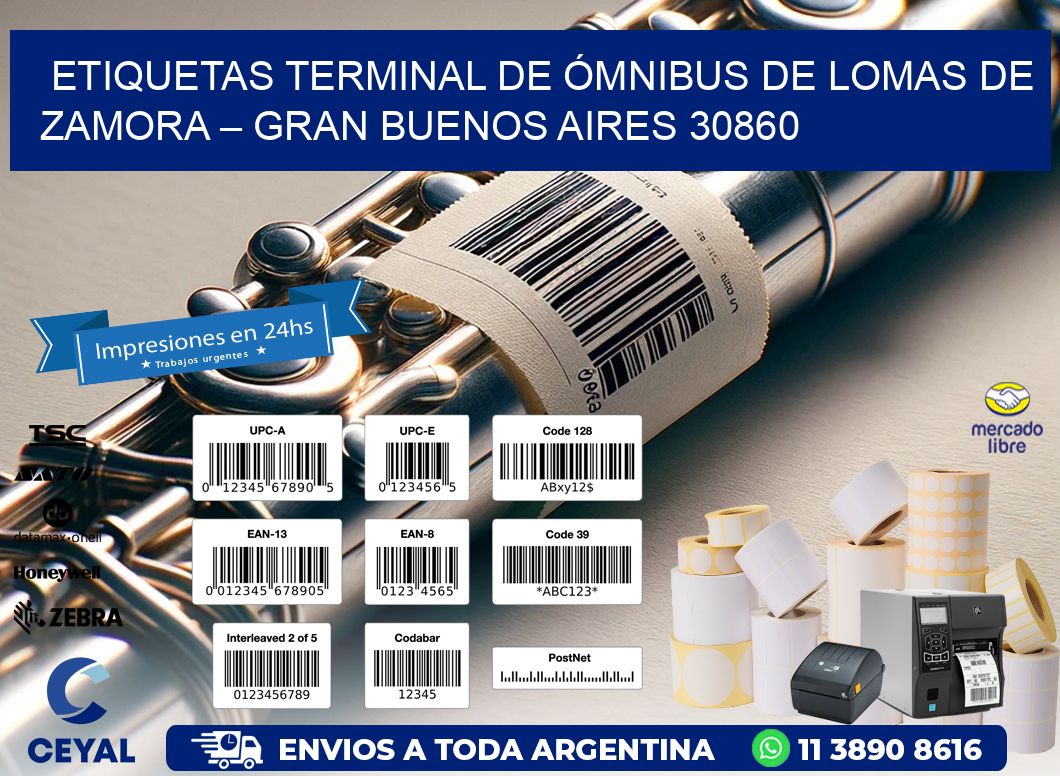 ETIQUETAS TERMINAL DE ÓMNIBUS DE LOMAS DE ZAMORA – GRAN BUENOS AIRES 30860