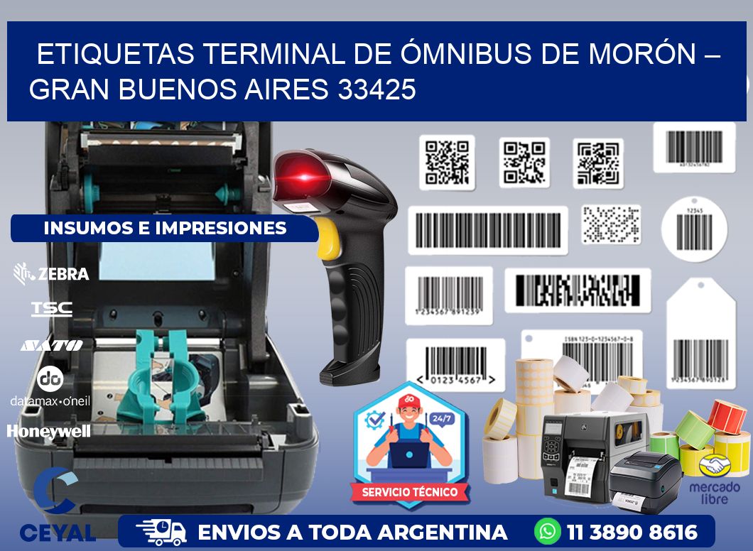 ETIQUETAS TERMINAL DE ÓMNIBUS DE MORÓN – GRAN BUENOS AIRES 33425