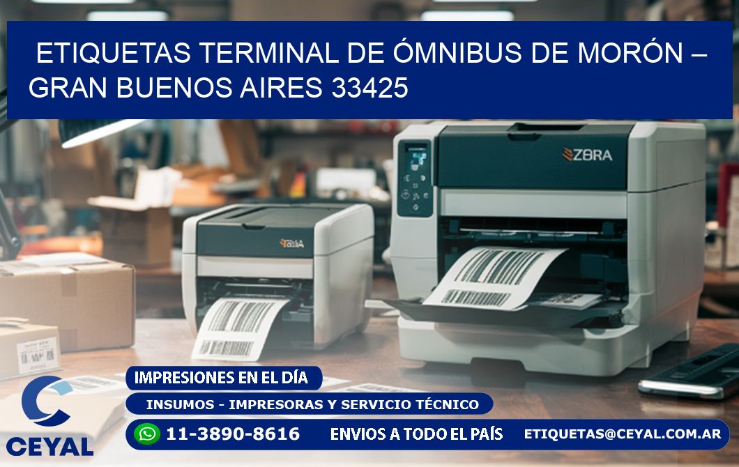ETIQUETAS TERMINAL DE ÓMNIBUS DE MORÓN – GRAN BUENOS AIRES 33425