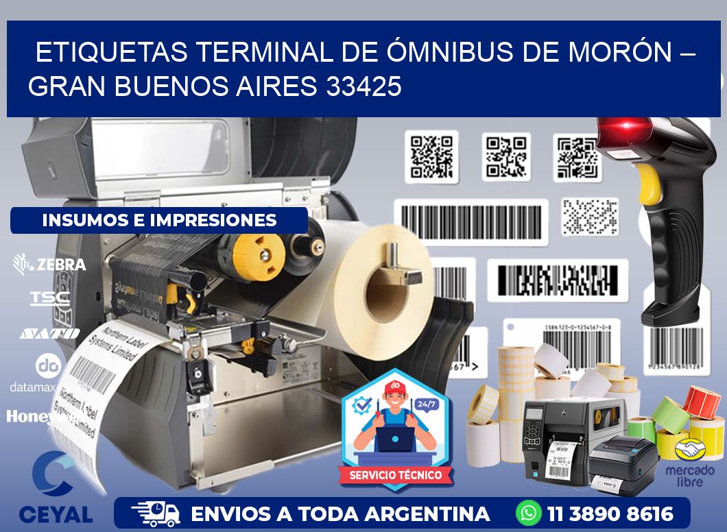 ETIQUETAS TERMINAL DE ÓMNIBUS DE MORÓN – GRAN BUENOS AIRES 33425