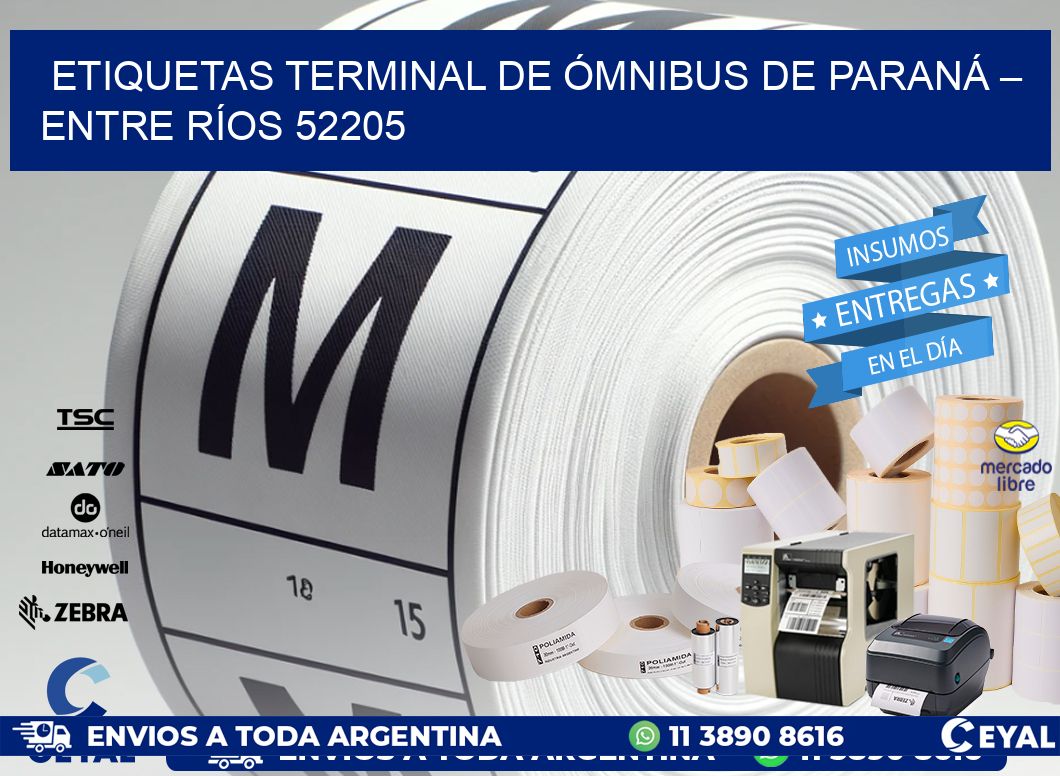 ETIQUETAS TERMINAL DE ÓMNIBUS DE PARANÁ – ENTRE RÍOS 52205