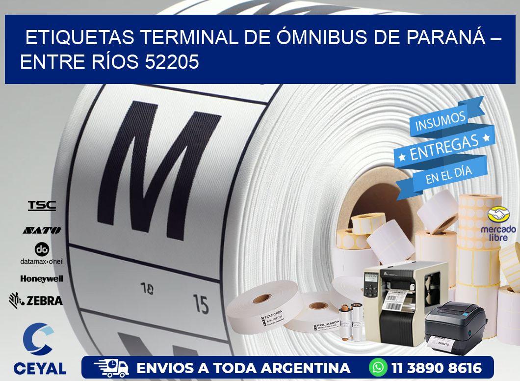 ETIQUETAS TERMINAL DE ÓMNIBUS DE PARANÁ – ENTRE RÍOS 52205
