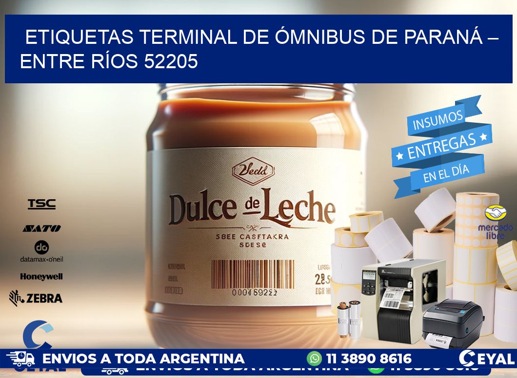 ETIQUETAS TERMINAL DE ÓMNIBUS DE PARANÁ – ENTRE RÍOS 52205