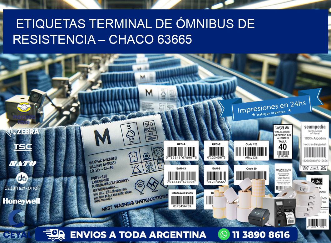 ETIQUETAS TERMINAL DE ÓMNIBUS DE RESISTENCIA – CHACO 63665