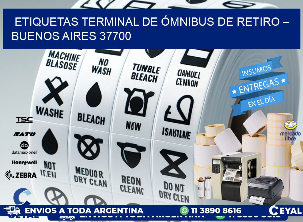ETIQUETAS TERMINAL DE ÓMNIBUS DE RETIRO – BUENOS AIRES 37700