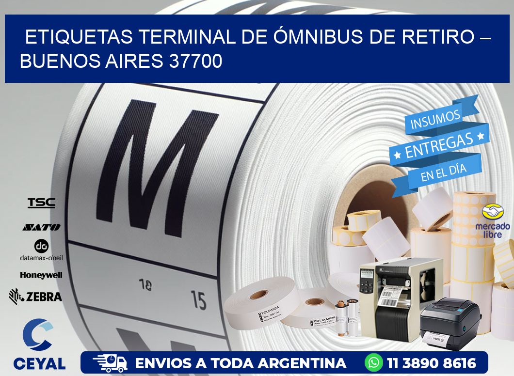 ETIQUETAS TERMINAL DE ÓMNIBUS DE RETIRO – BUENOS AIRES 37700