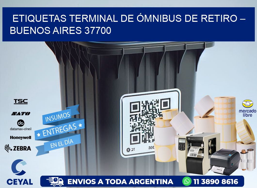 ETIQUETAS TERMINAL DE ÓMNIBUS DE RETIRO – BUENOS AIRES 37700