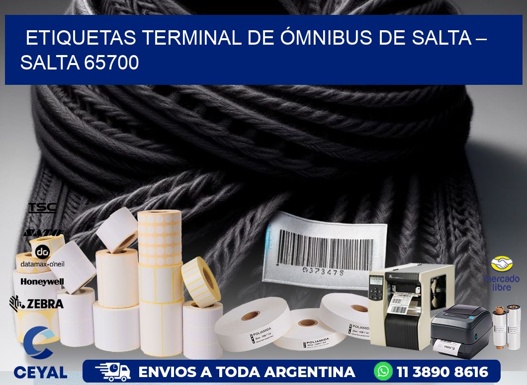 ETIQUETAS TERMINAL DE ÓMNIBUS DE SALTA – SALTA 65700