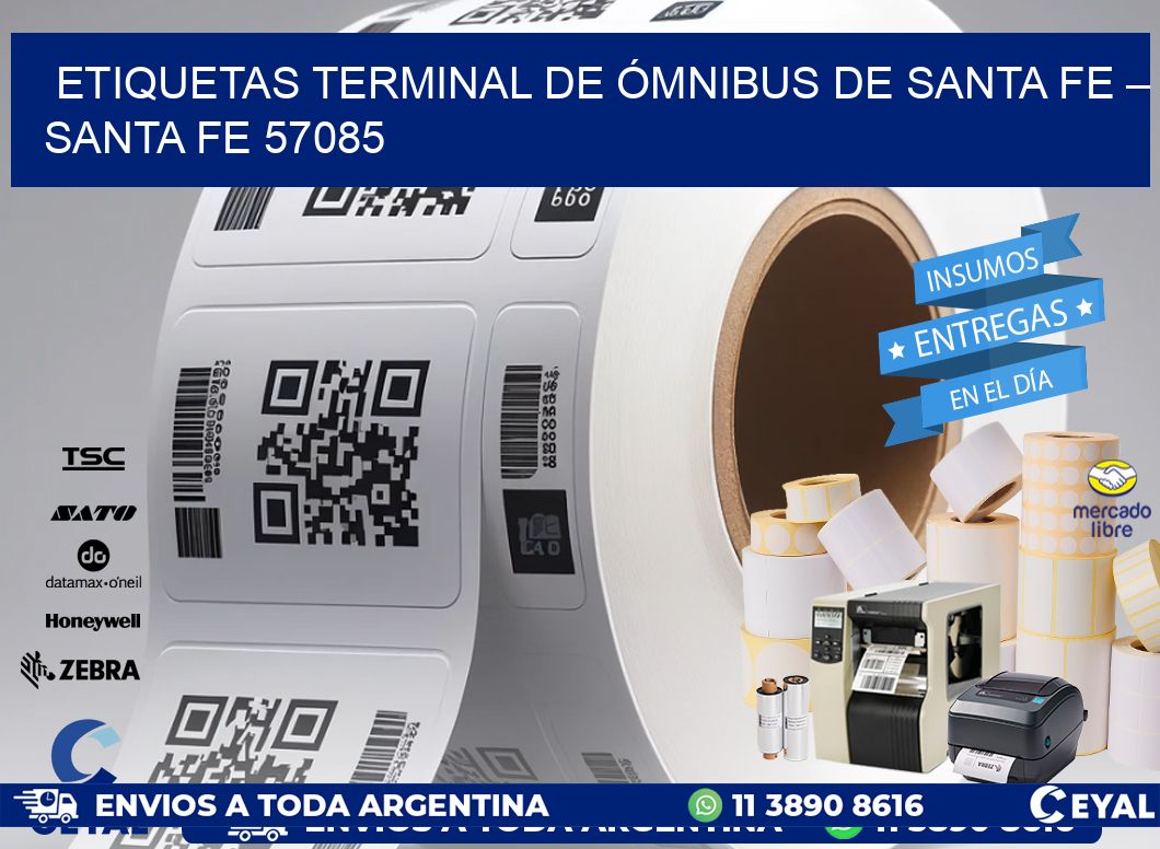 ETIQUETAS TERMINAL DE ÓMNIBUS DE SANTA FE – SANTA FE 57085