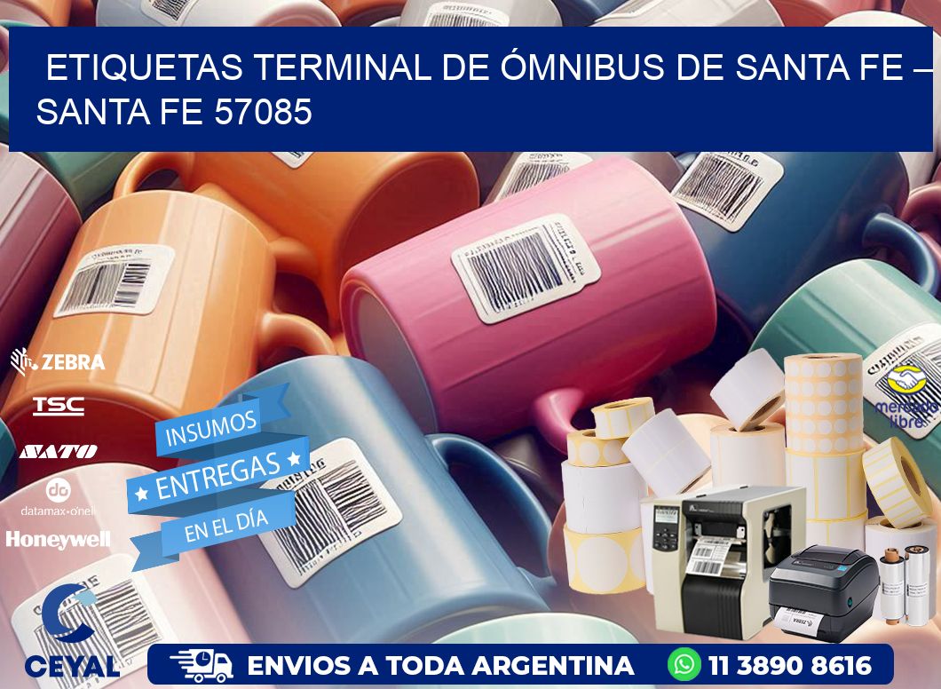 ETIQUETAS TERMINAL DE ÓMNIBUS DE SANTA FE – SANTA FE 57085