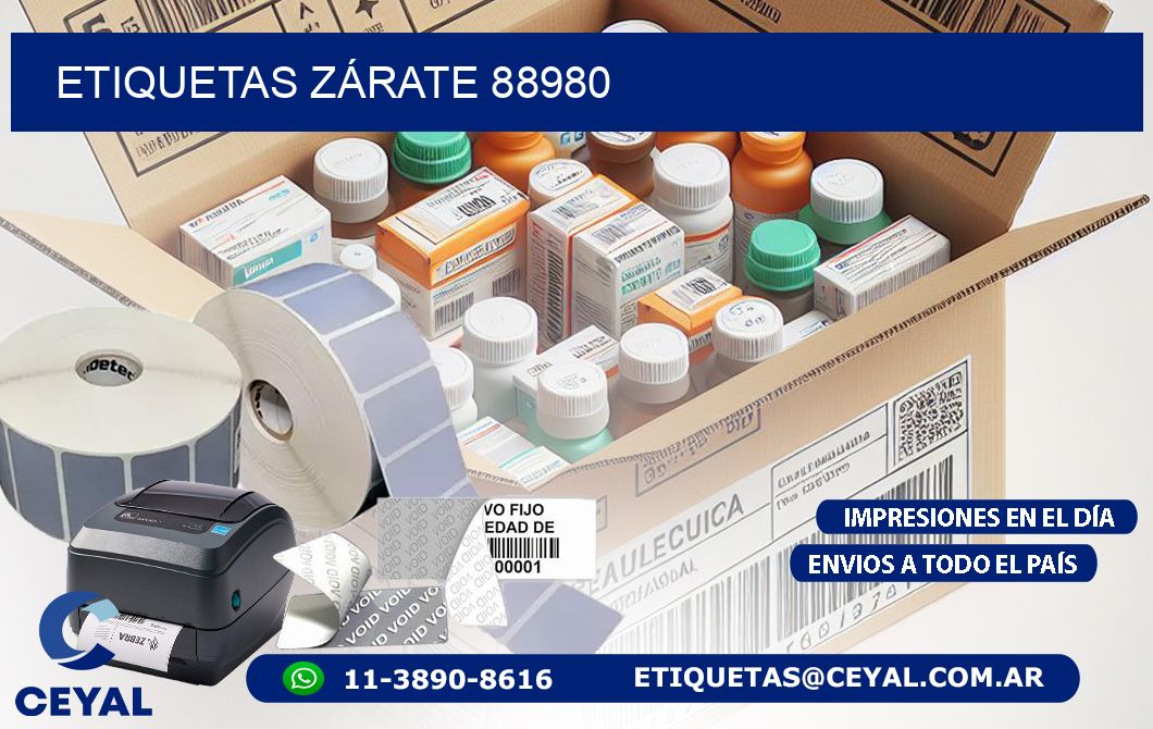 ETIQUETAS ZÁRATE 88980