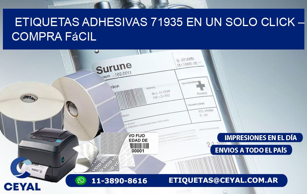 Etiquetas Adhesivas 71935 en un Solo Click – Compra Fácil