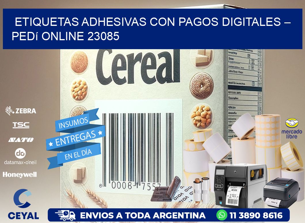 Etiquetas Adhesivas con Pagos Digitales – Pedí Online 23085