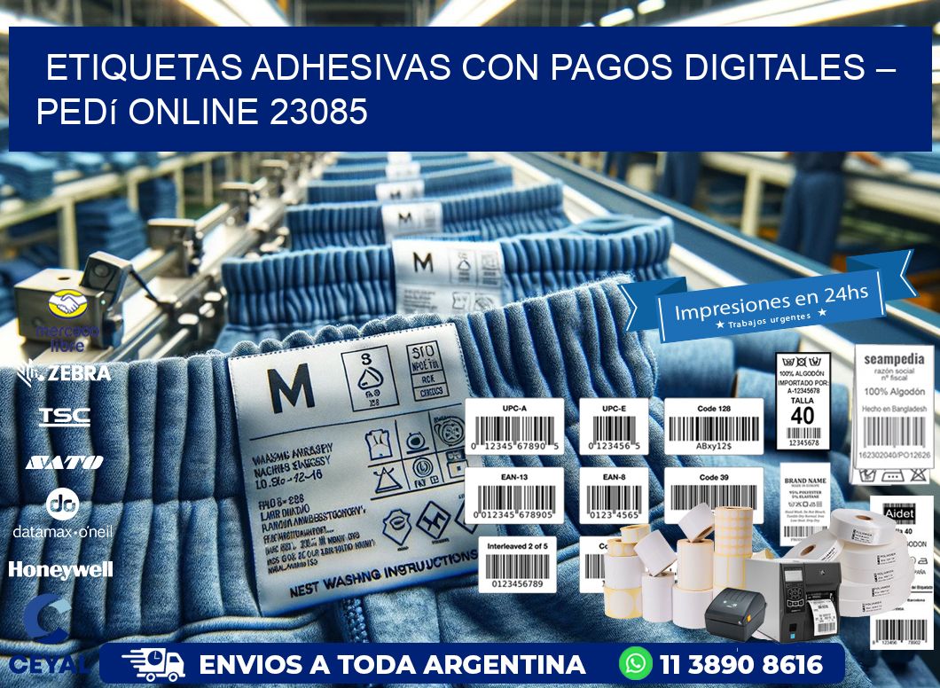 Etiquetas Adhesivas con Pagos Digitales – Pedí Online 23085