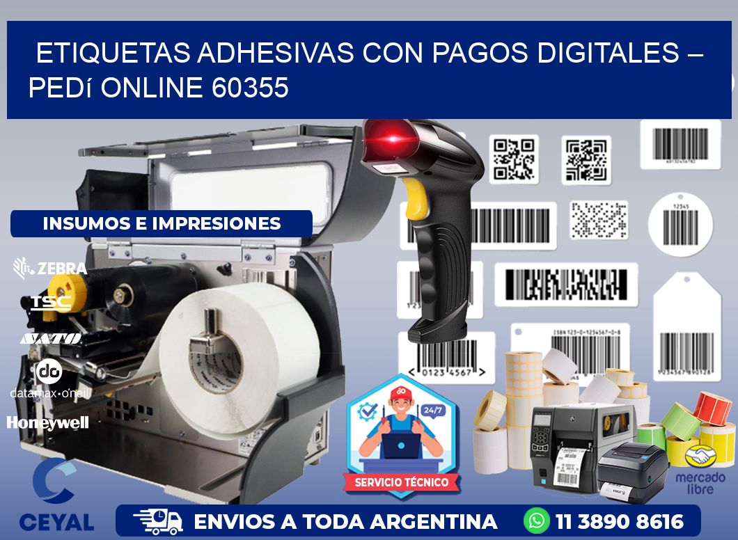 Etiquetas Adhesivas con Pagos Digitales – Pedí Online 60355