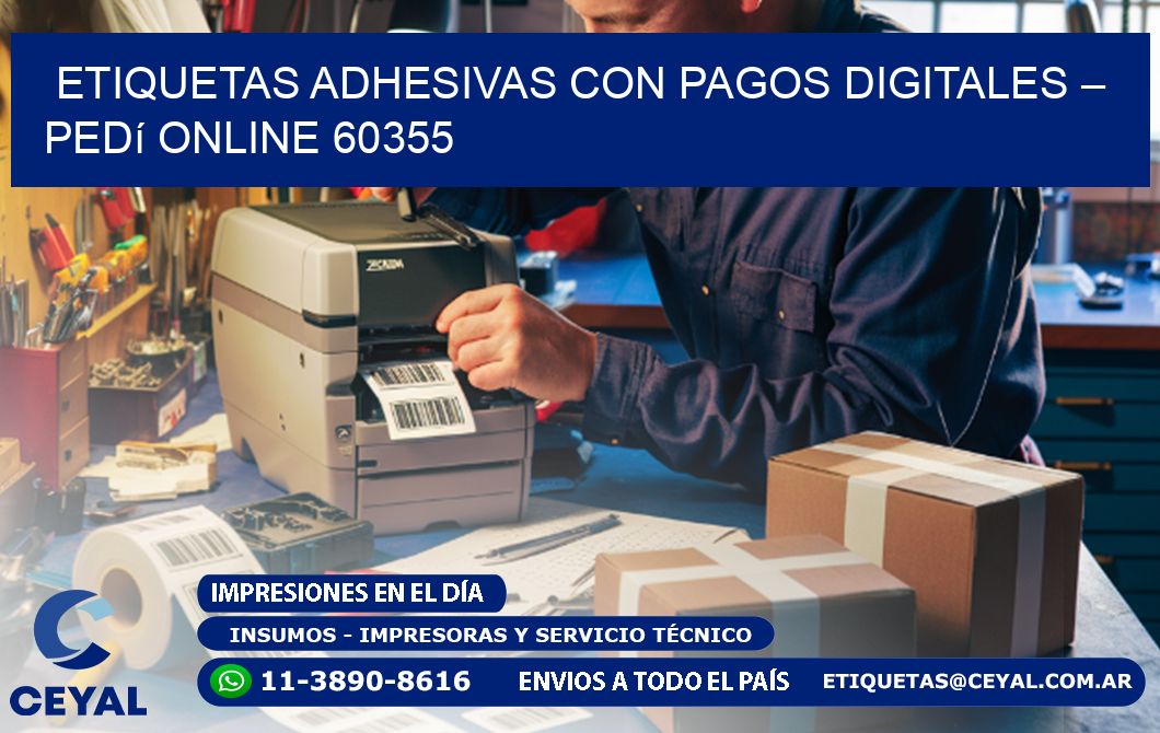 Etiquetas Adhesivas con Pagos Digitales – Pedí Online 60355