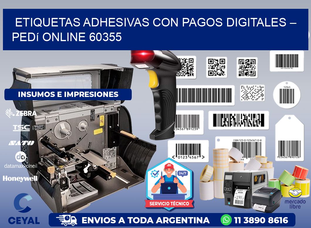 Etiquetas Adhesivas con Pagos Digitales – Pedí Online 60355