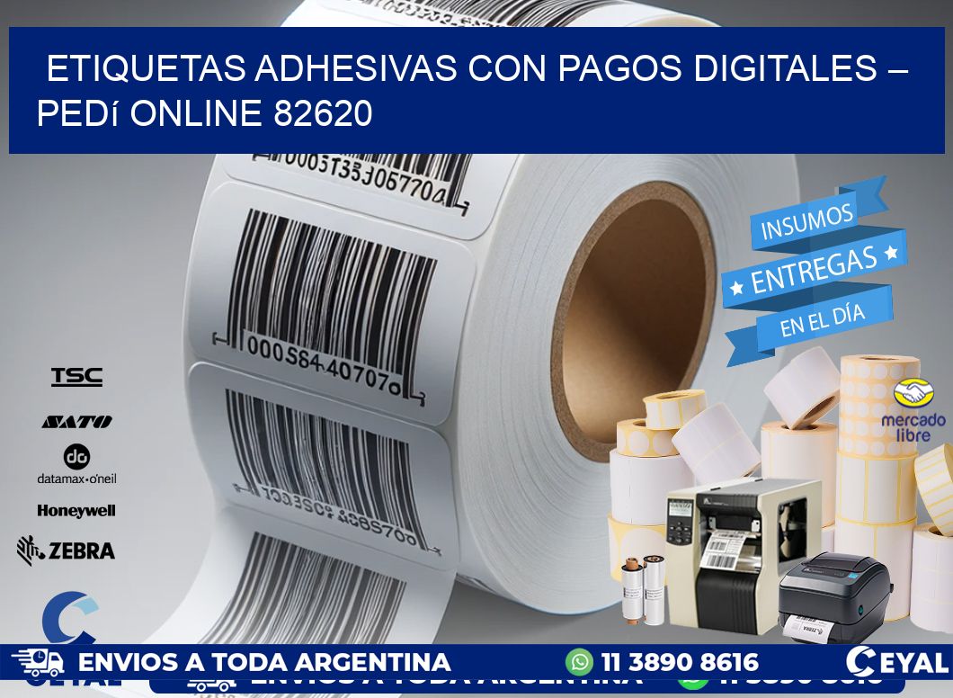 Etiquetas Adhesivas con Pagos Digitales – Pedí Online 82620
