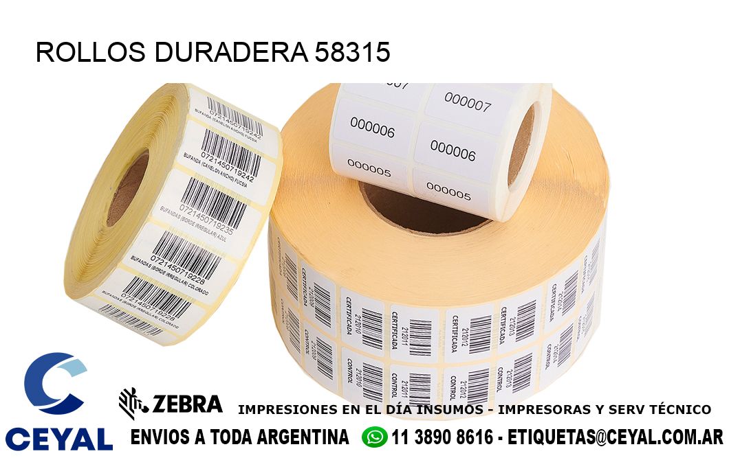 ROLLOS DURADERA 58315