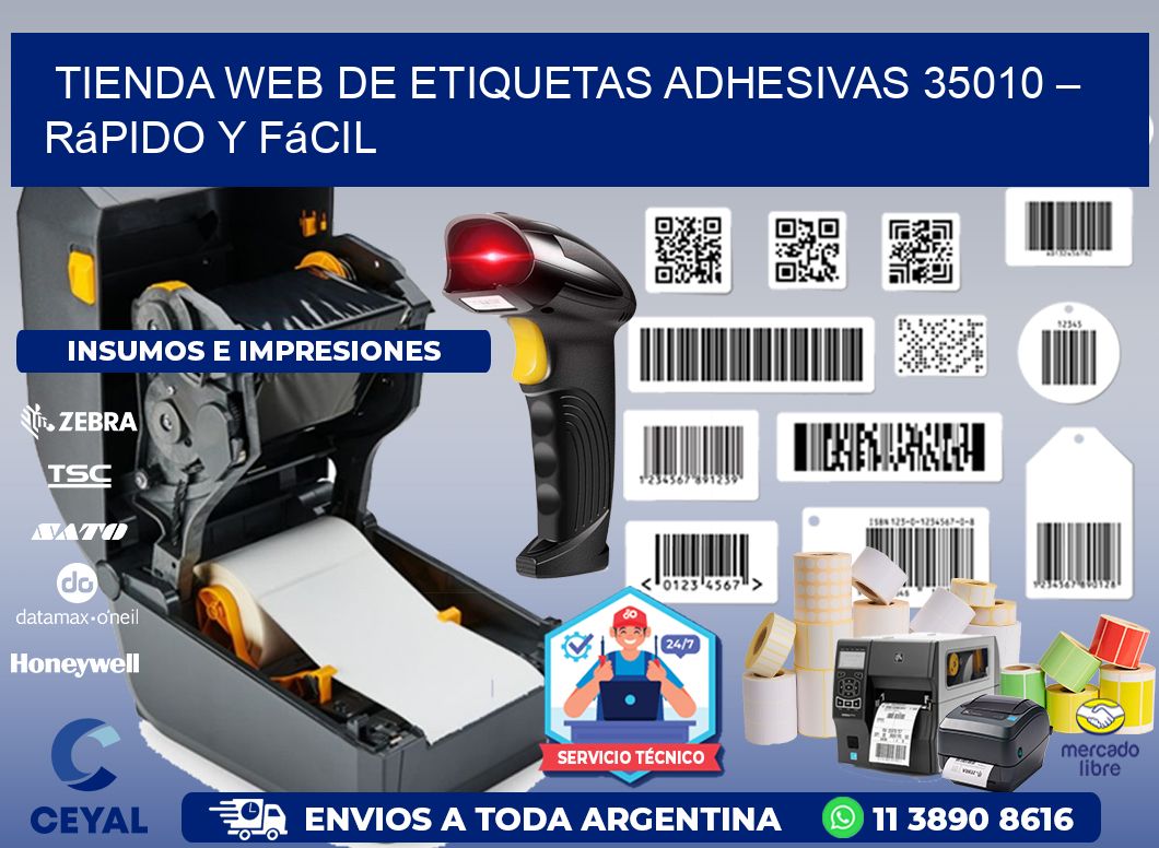 Tienda Web de Etiquetas Adhesivas 35010 – Rápido y Fácil