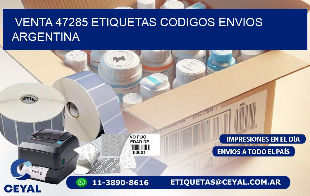 VENTA 47285 ETIQUETAS CODIGOS ENVIOS ARGENTINA