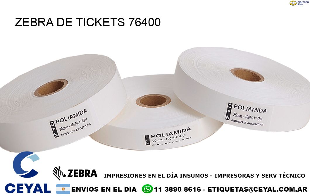 ZEBRA DE TICKETS 76400