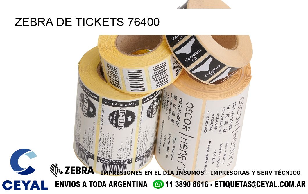 ZEBRA DE TICKETS 76400