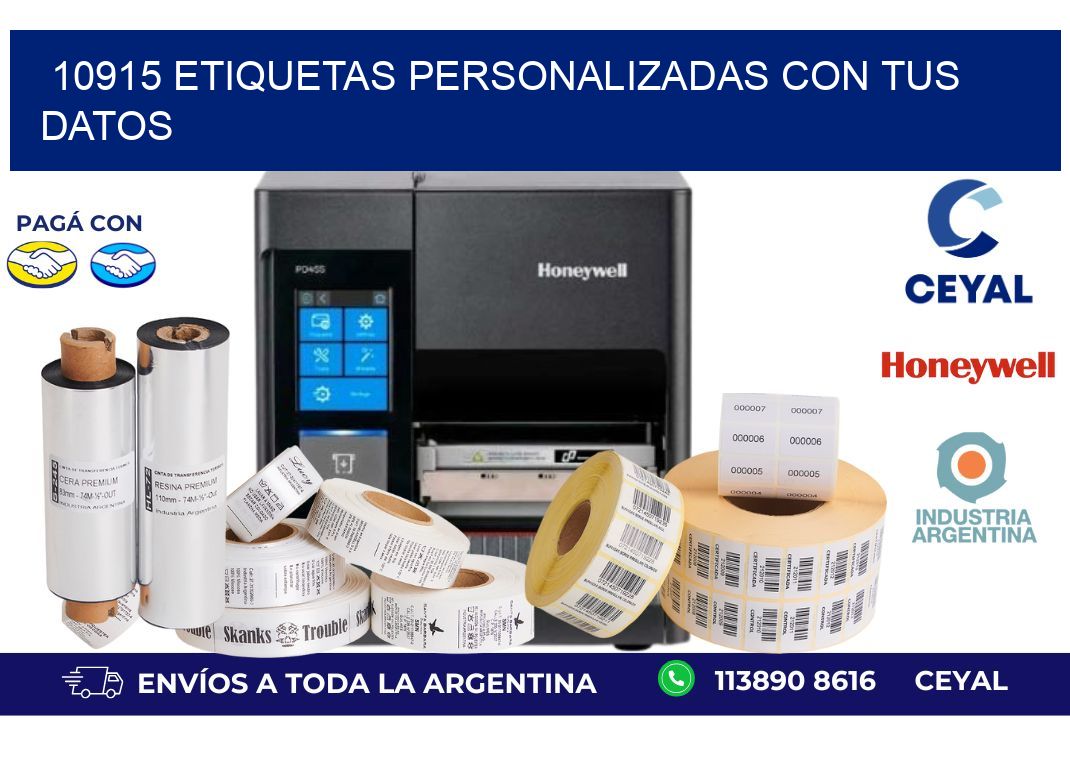 10915 ETIQUETAS PERSONALIZADAS CON TUS DATOS