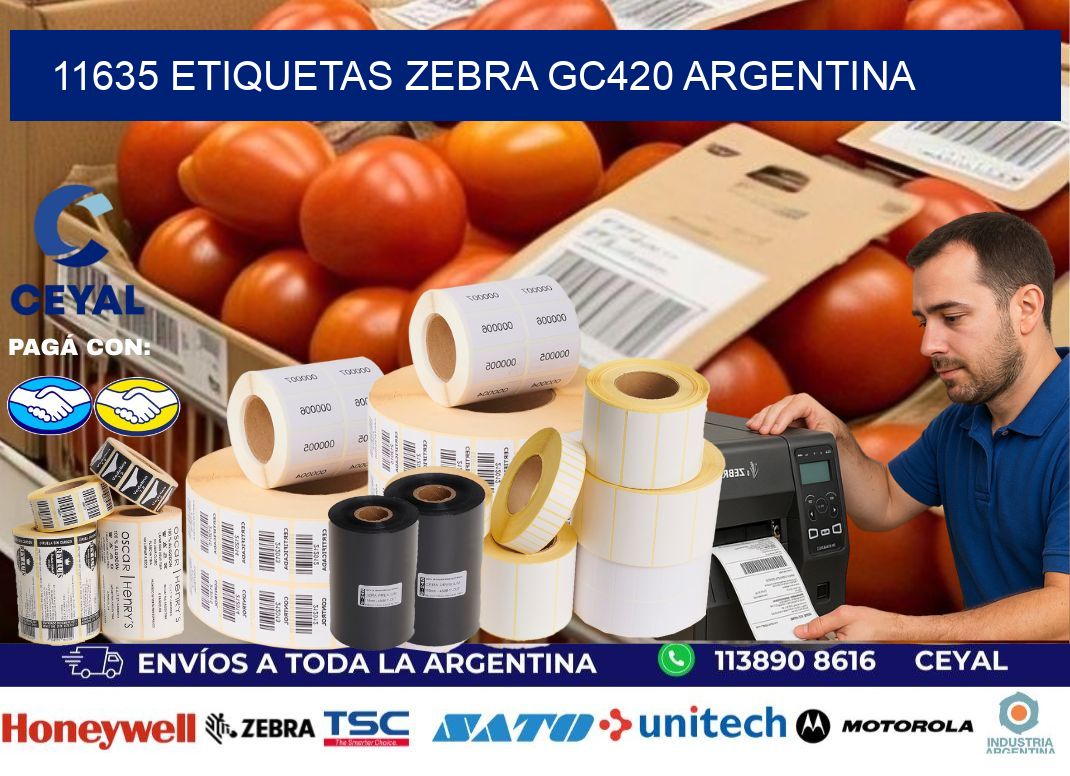 11635 etiquetas zebra gc420 argentina