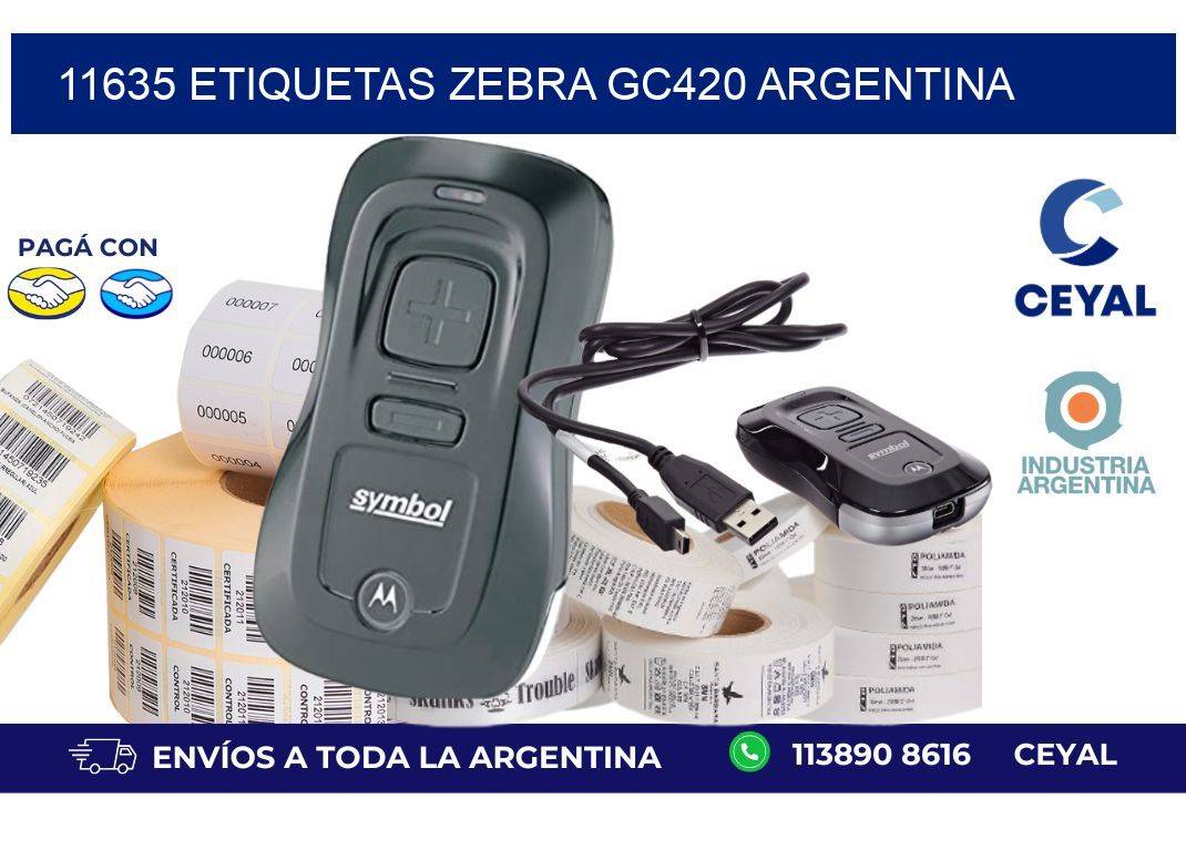 11635 etiquetas zebra gc420 argentina