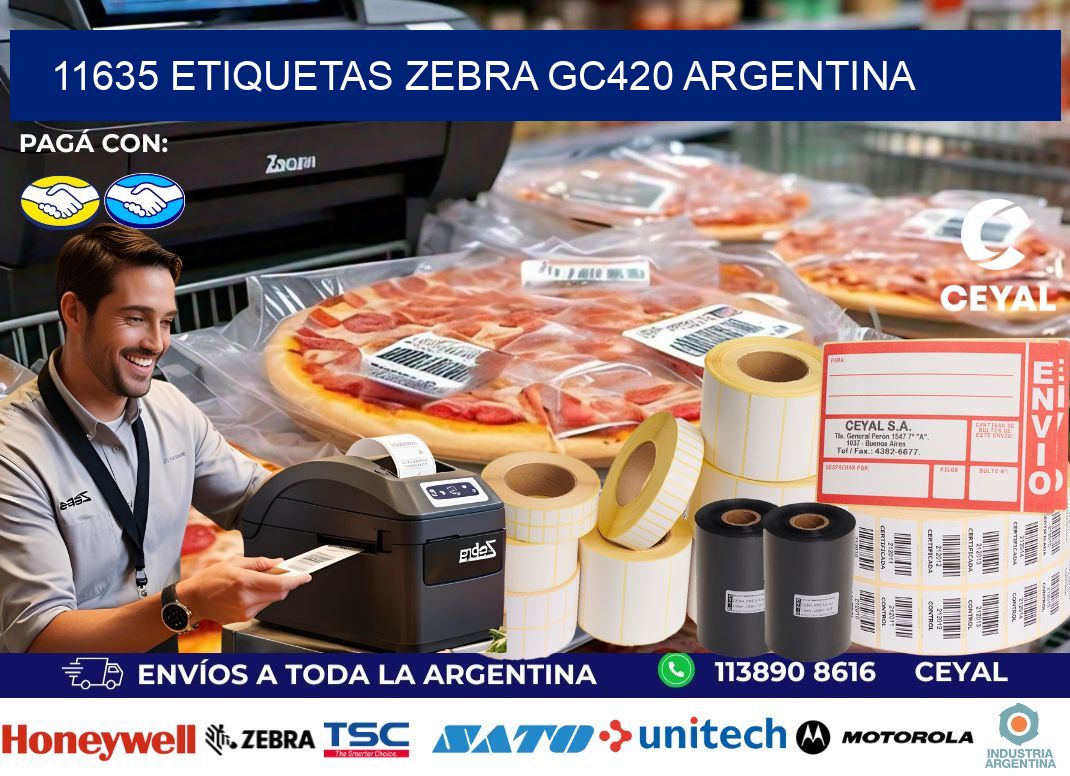 11635 etiquetas zebra gc420 argentina