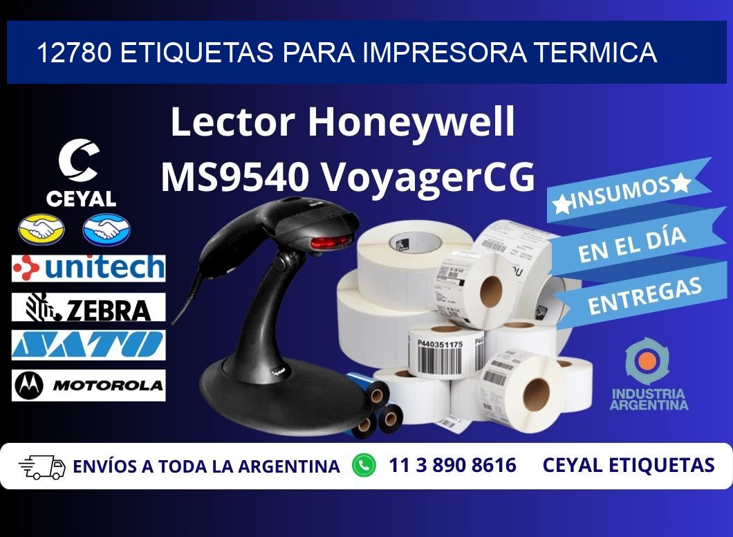 12780 ETIQUETAS PARA IMPRESORA TERMICA