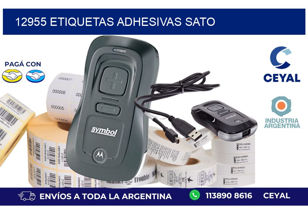 12955 ETIQUETAS ADHESIVAS SATO