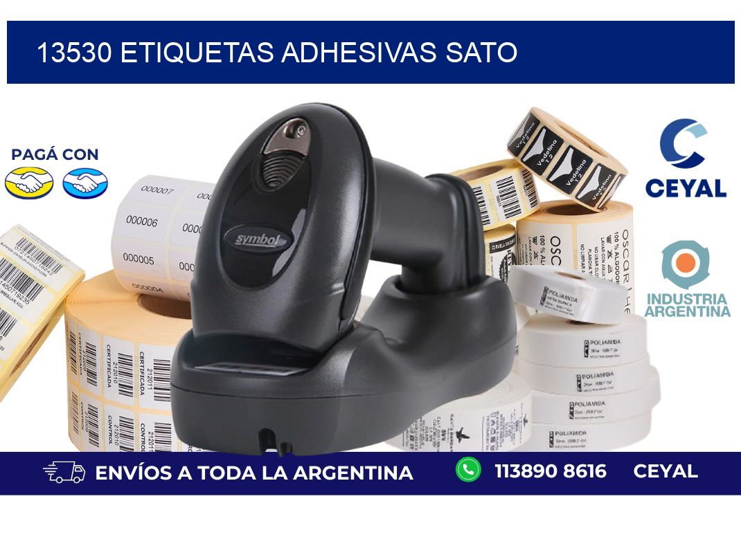 13530 ETIQUETAS ADHESIVAS SATO