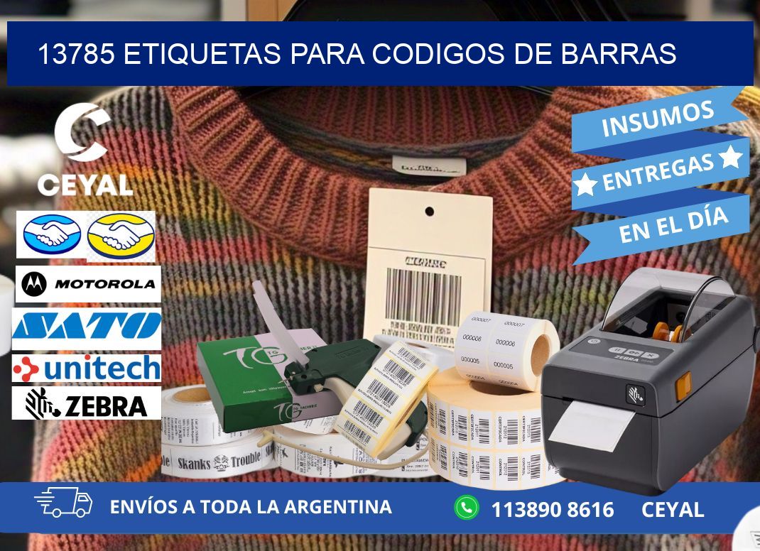13785 ETIQUETAS PARA CODIGOS DE BARRAS