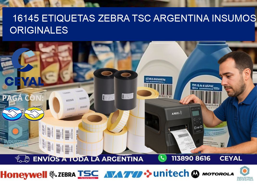 16145 etiquetas zebra tsc argentina INSUMOS ORIGINALES