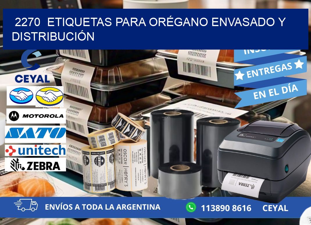2270  ETIQUETAS PARA ORÉGANO ENVASADO Y DISTRIBUCIÓN