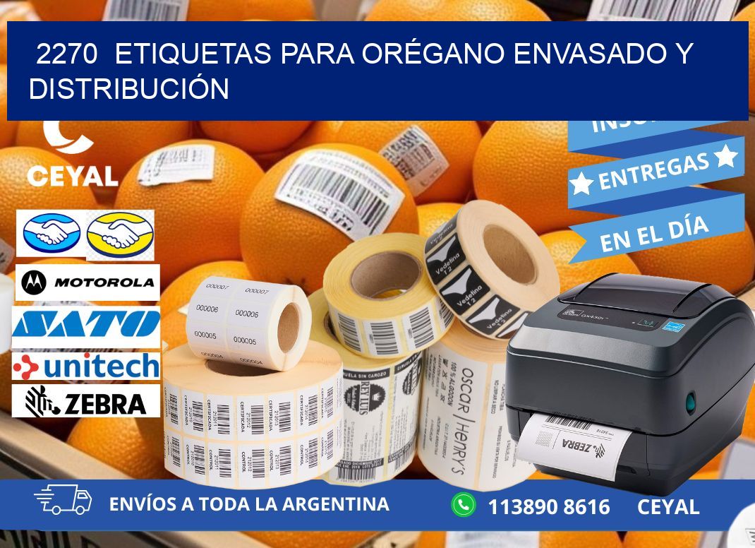 2270  ETIQUETAS PARA ORÉGANO ENVASADO Y DISTRIBUCIÓN