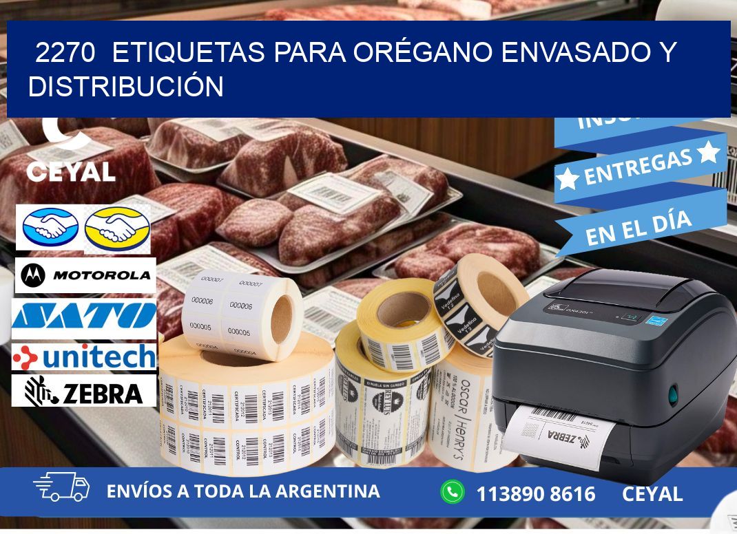 2270  ETIQUETAS PARA ORÉGANO ENVASADO Y DISTRIBUCIÓN