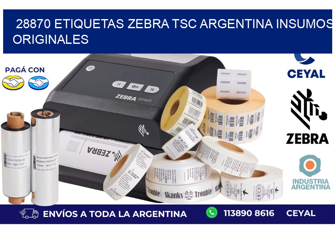 28870 etiquetas zebra tsc argentina INSUMOS ORIGINALES