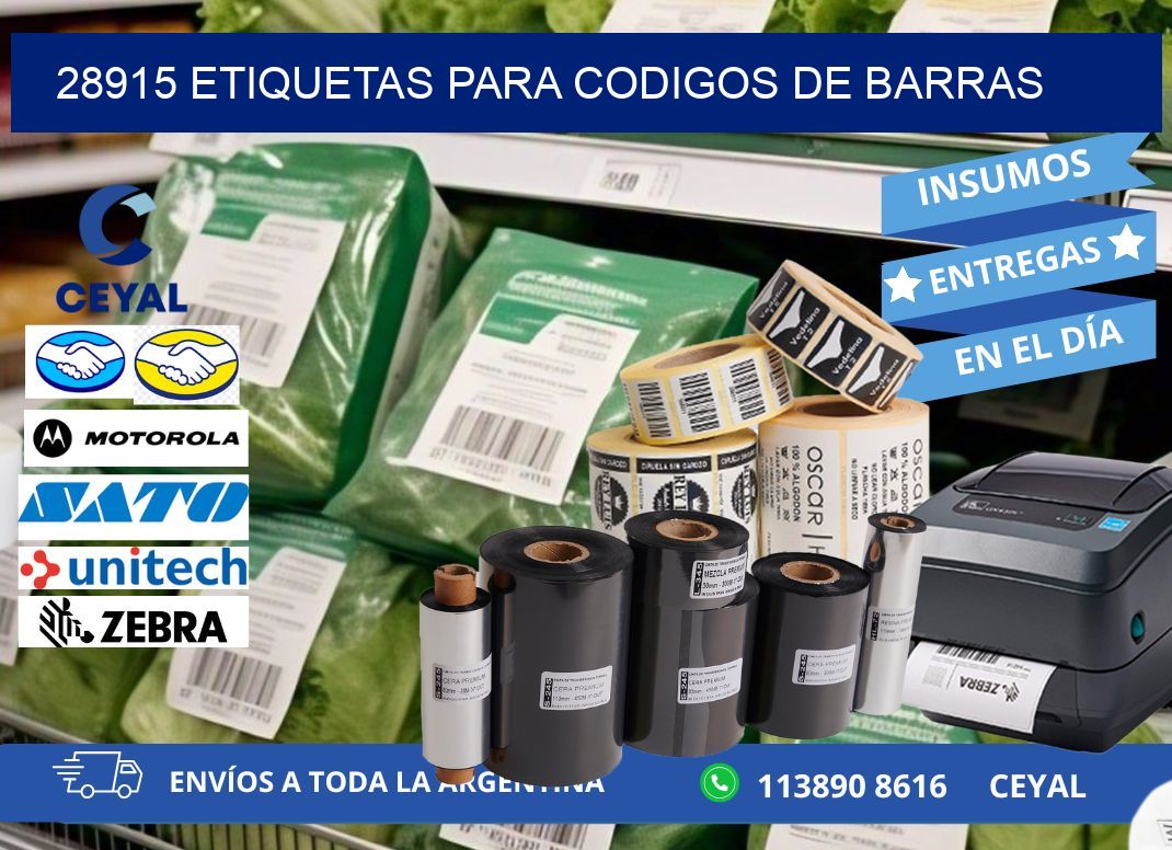 28915 ETIQUETAS PARA CODIGOS DE BARRAS