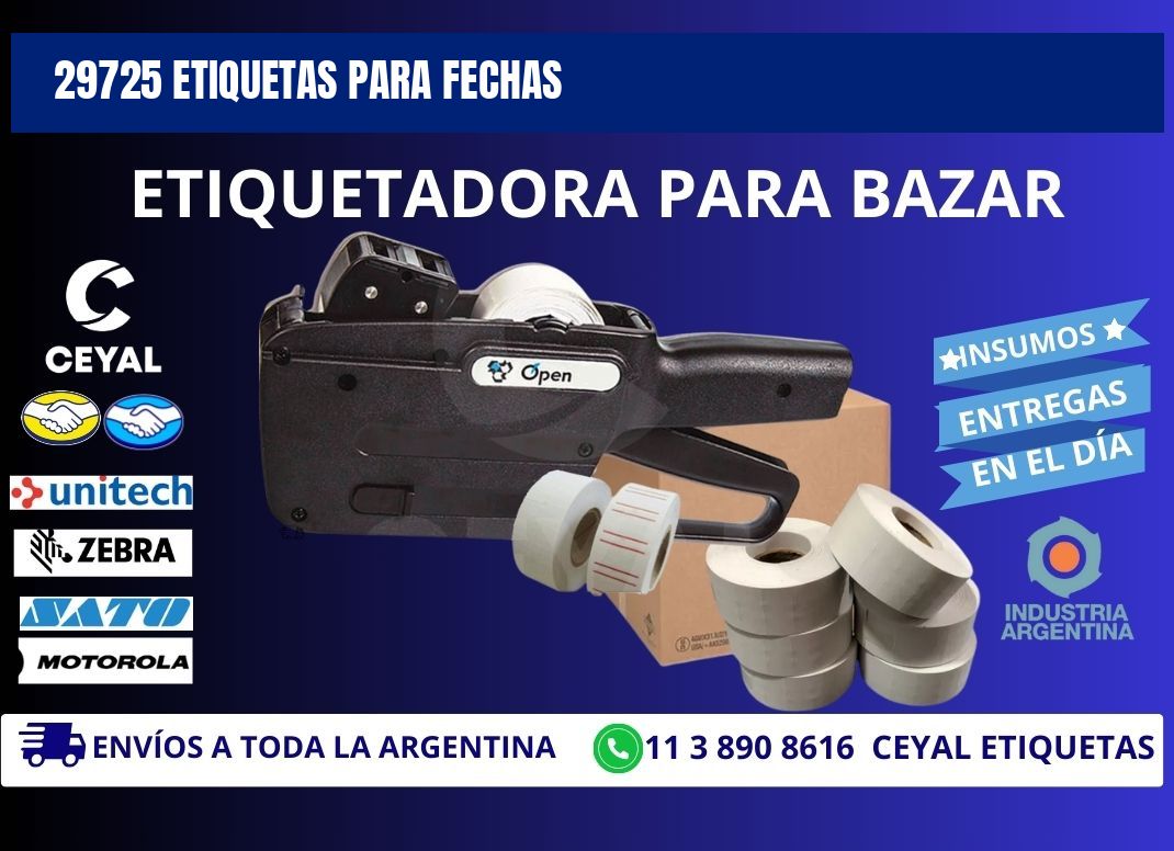29725 ETIQUETAS PARA FECHAS