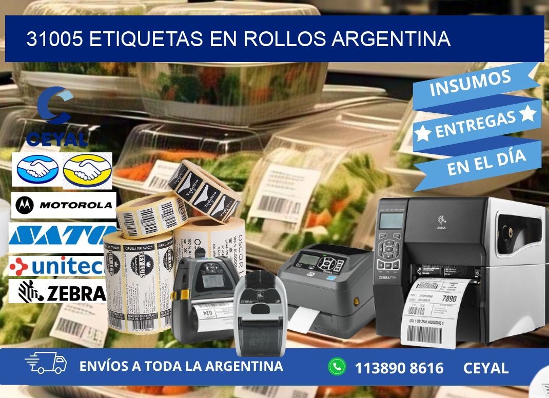 31005 ETIQUETAS EN ROLLOS ARGENTINA