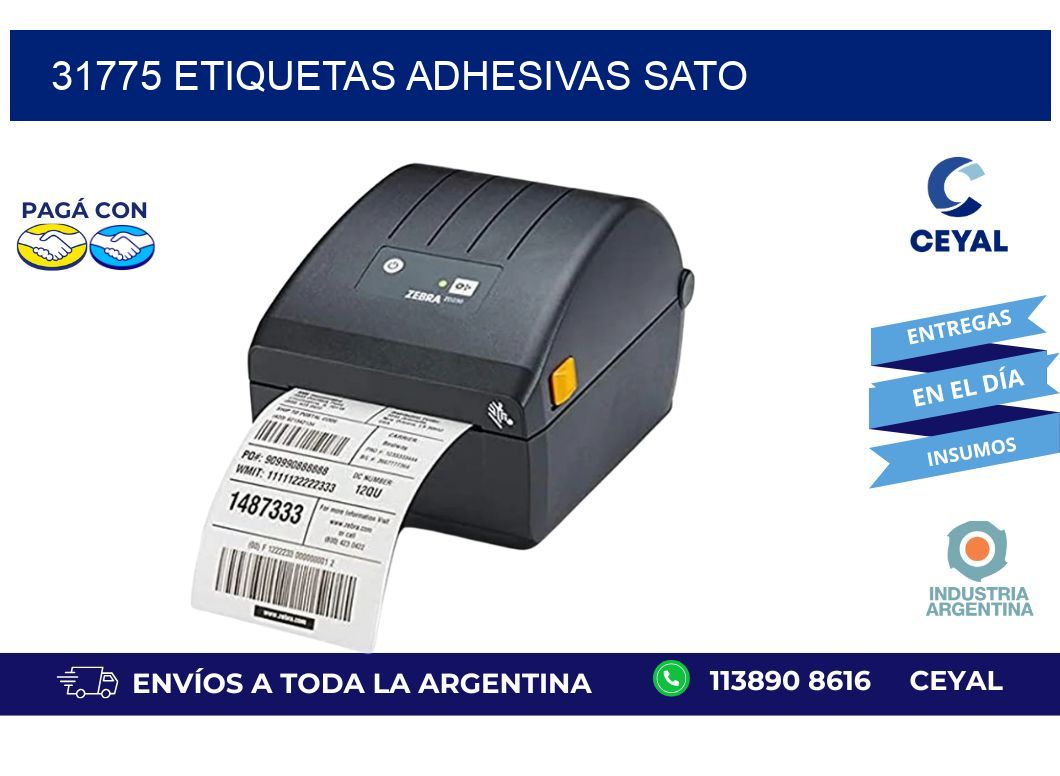 31775 ETIQUETAS ADHESIVAS SATO